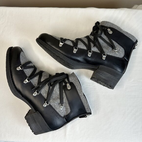 Merrell Shiloh II Warm Boot in Black Leather and Gray Felt - Picture 6 of 12